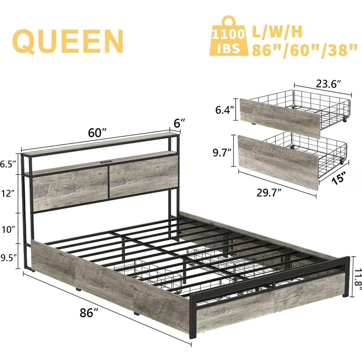 Livia Platform Queen Bed