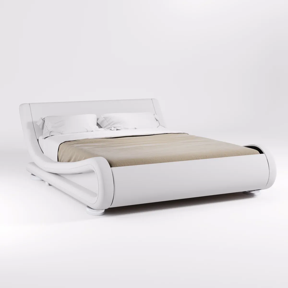 Sewilla Upholstered Faux Leather Queen Bed