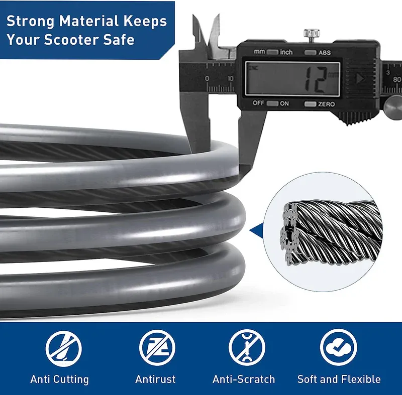 Hiboy 3.2 ft Cable Lock for All Scooter or Bike