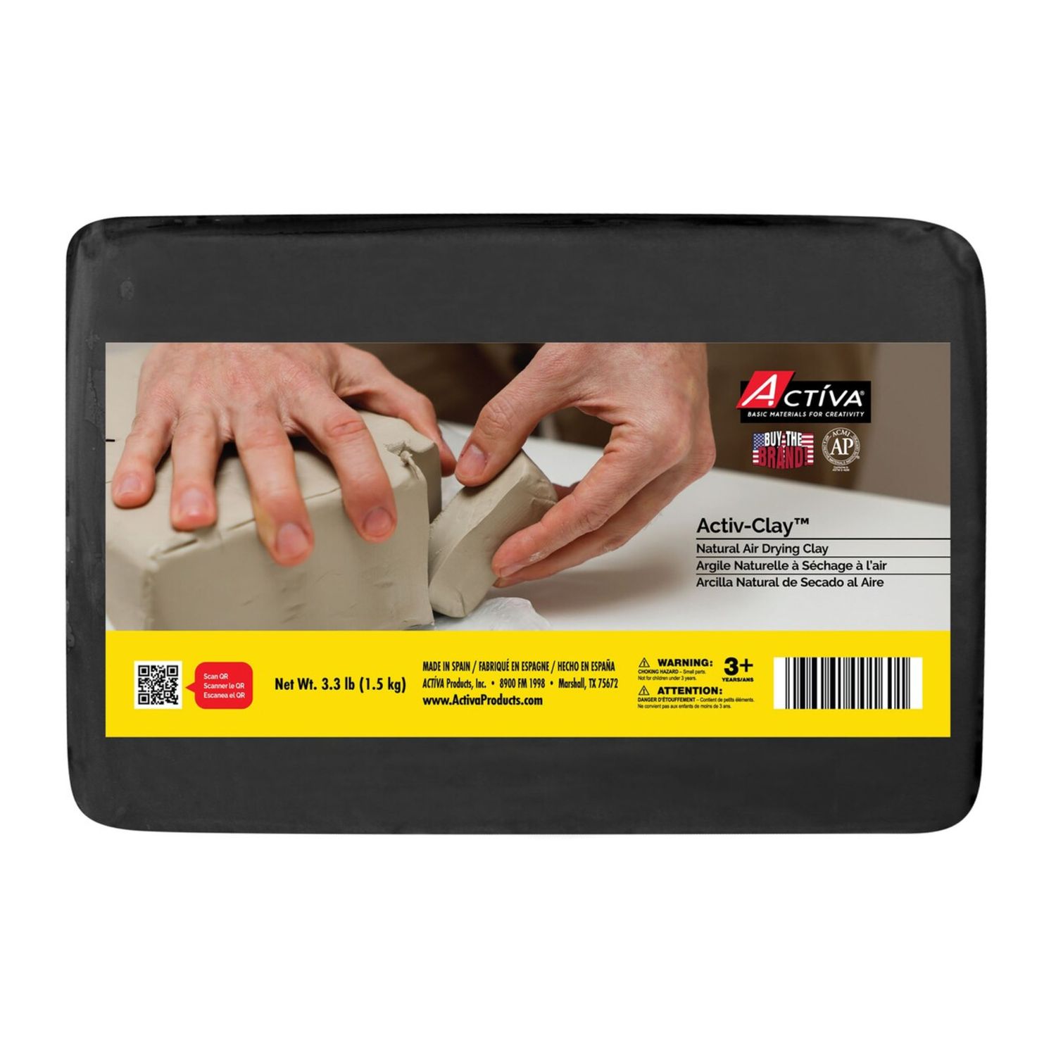 Activa Activ-Clay 3.3lb Black Air Dry Clay