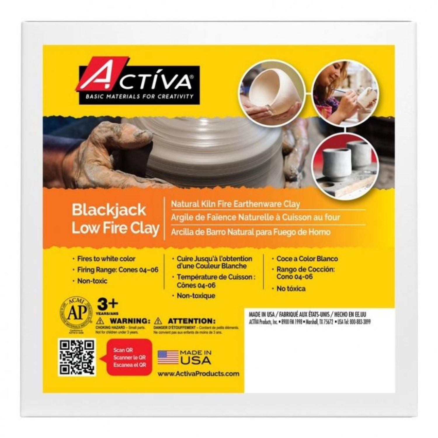 Activa Activ-Low Fire Clay (SS-2) Natural Kiln 5lb