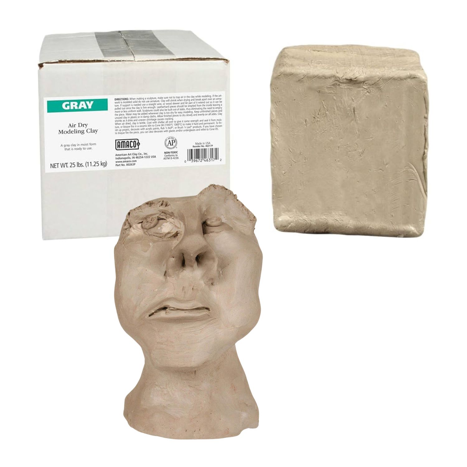 Amaco Air Dry Clay Grey 25lb **ND**