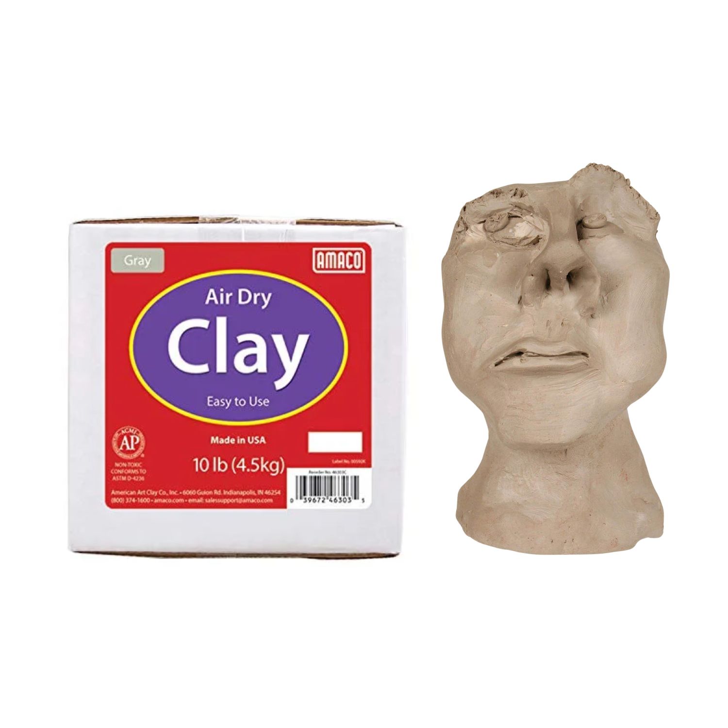 Amaco Air Dry Clay Grey 10lb **ND**