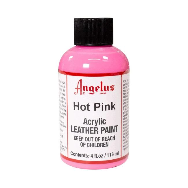 Angelus Acrylic Leather Paint Hot Pink 4oz