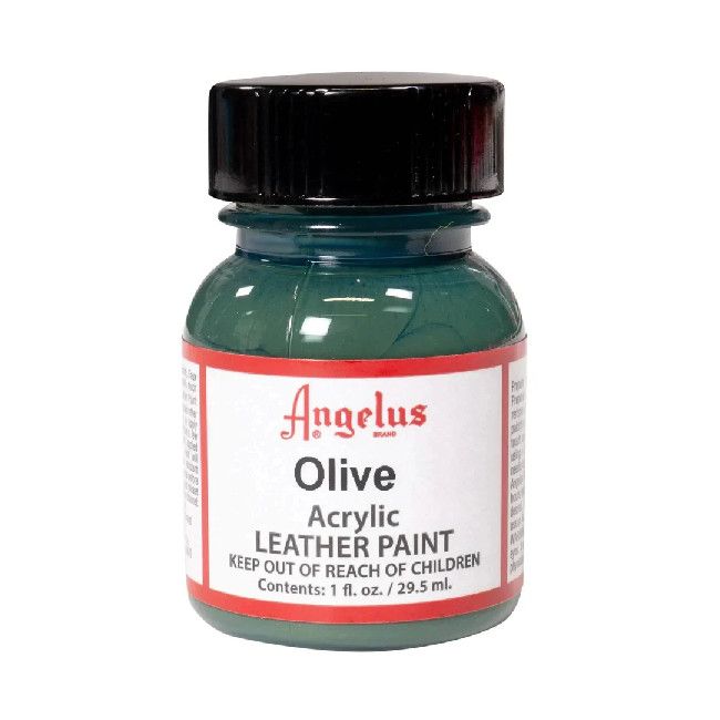 Angelus Acrylic Leather Paint Olive 1oz
