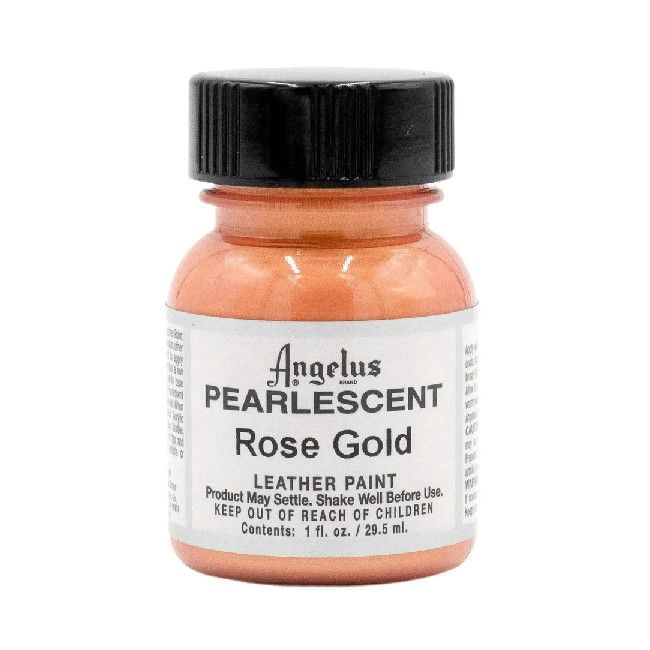 Angelus Acrylic Leather Paint Pearlescent Rose Gold 1oz