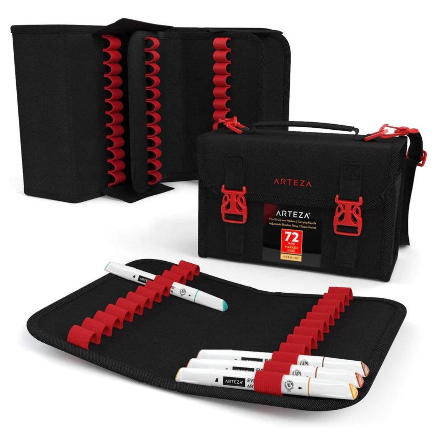 Arteza Premium Marker Case Holds 72 Markers