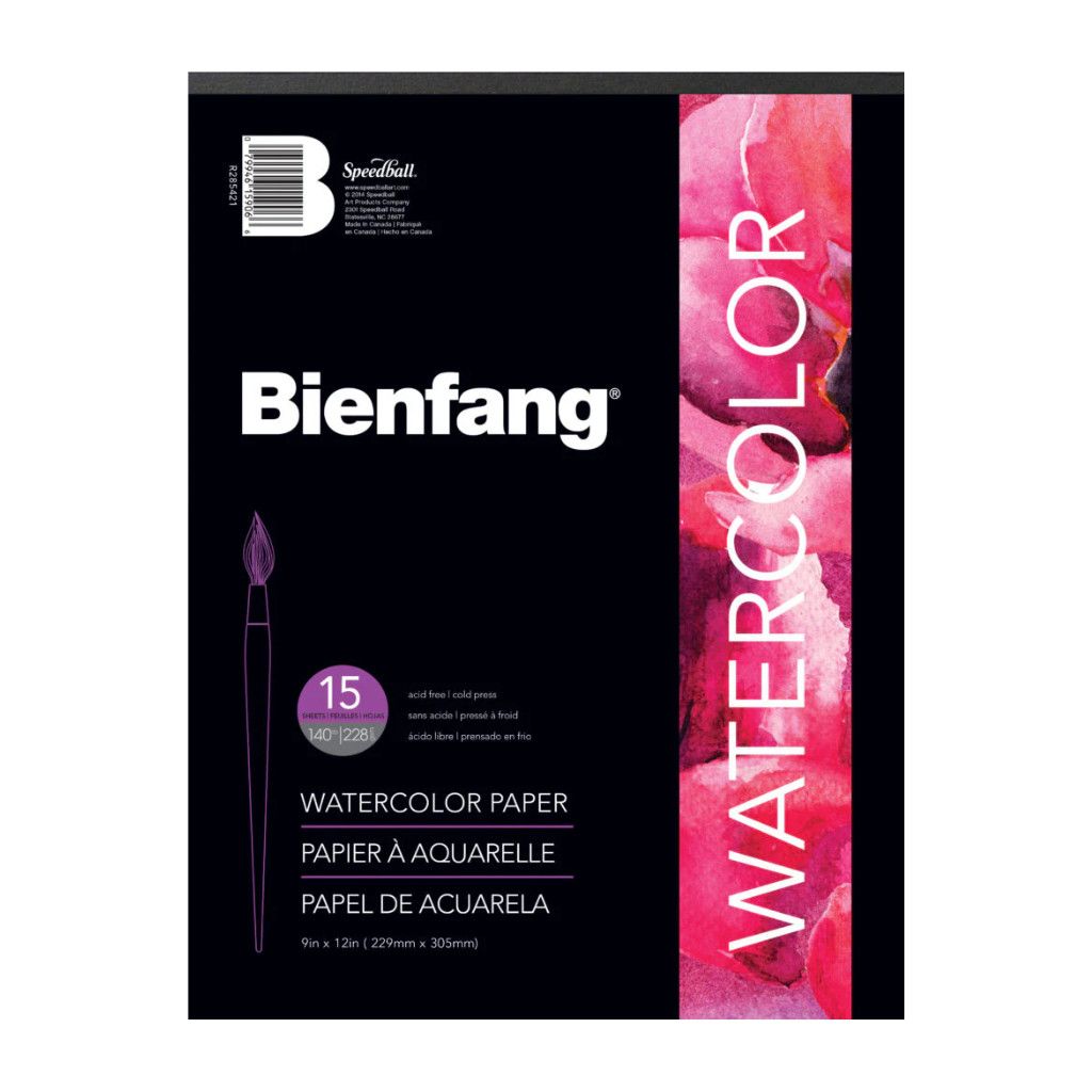 Bienfang Watercolor pad 538H 140lb 9x12
