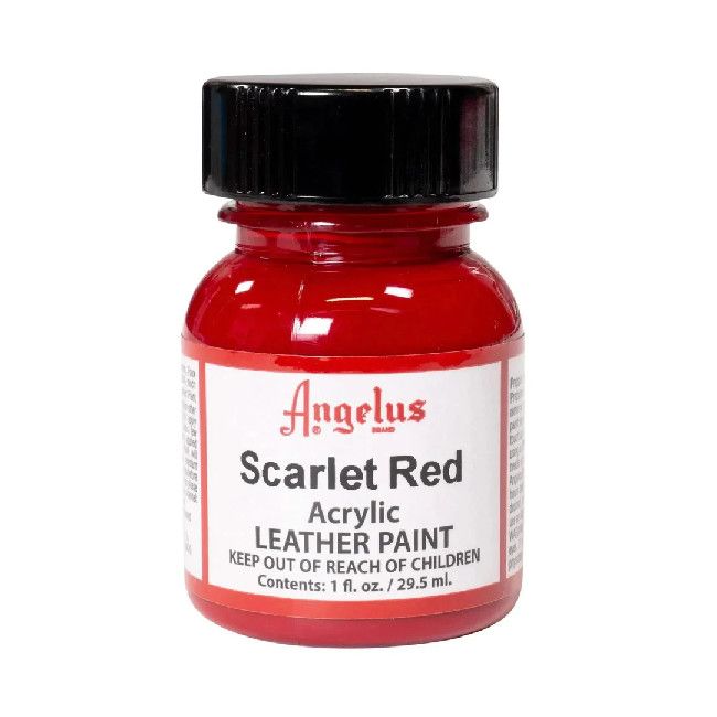 Angelus Acrylic Leather Paint Scarlet Red 1oz