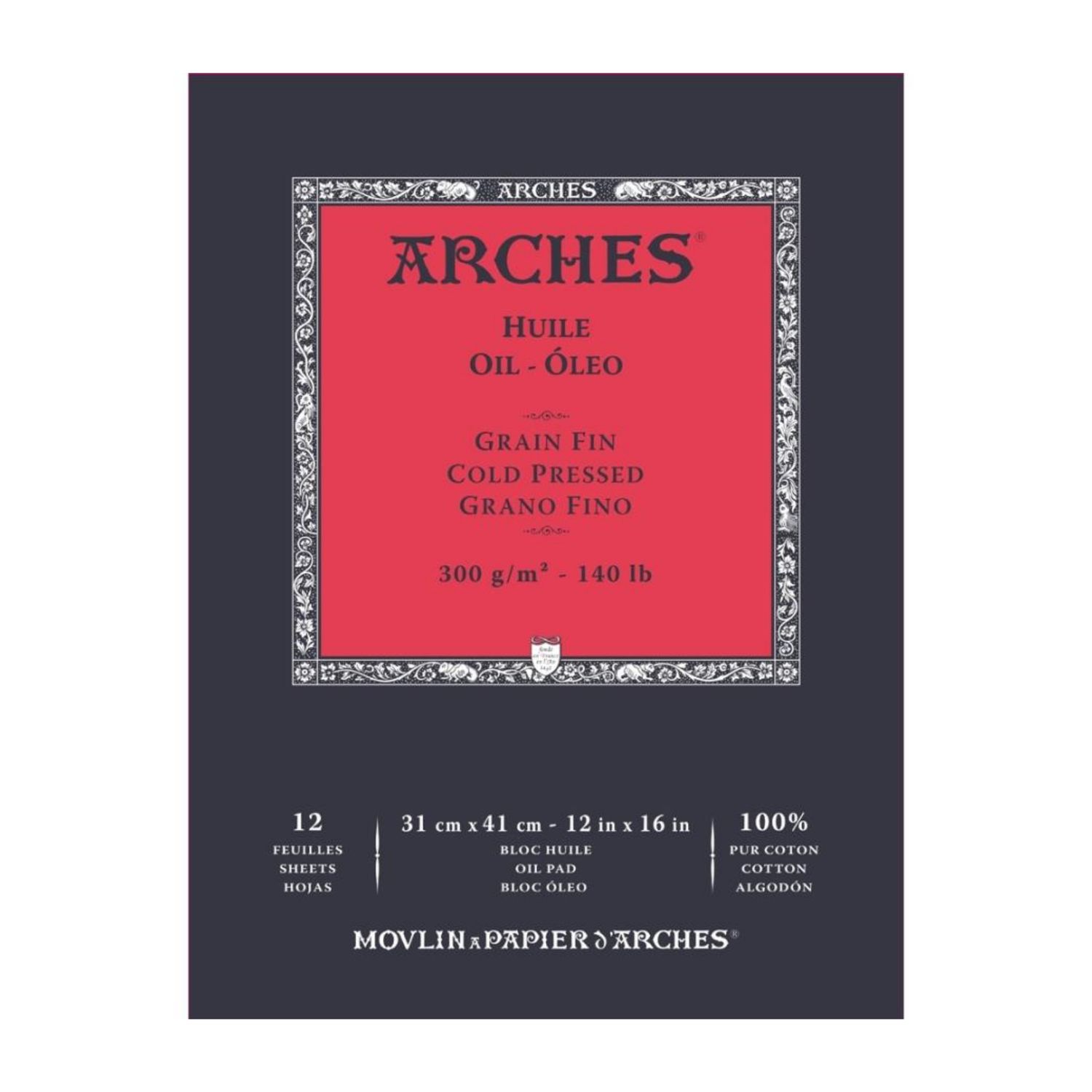 Arches Oil Pad 12" x 16" Cold Press 140lb