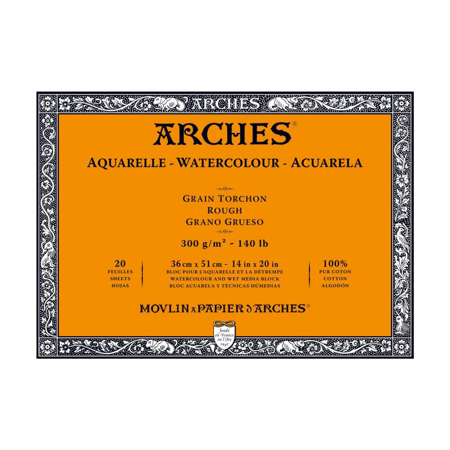 Arches Watercolour Block R 14"x20" 140lb