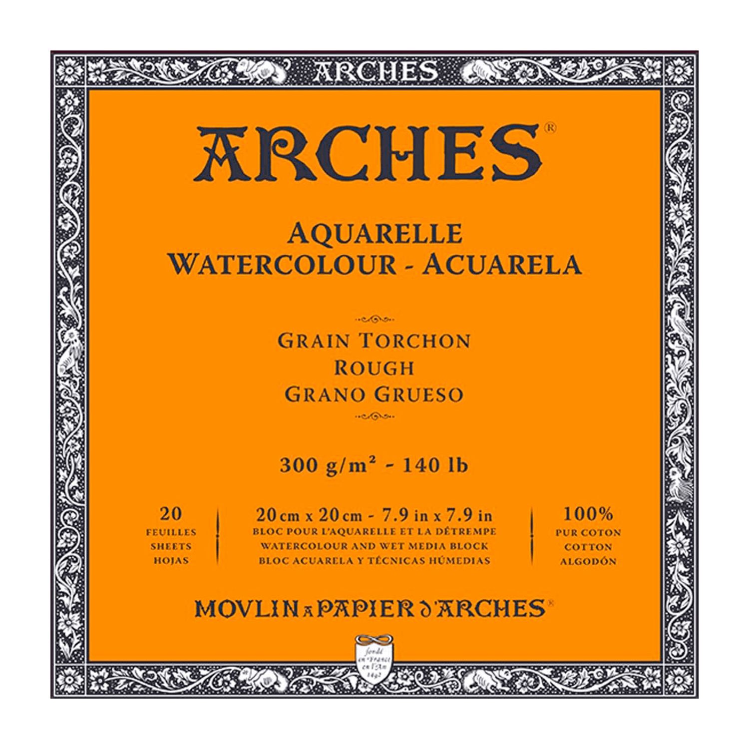 Arches Watercolour Block R 7.9"x7.9" 140lb