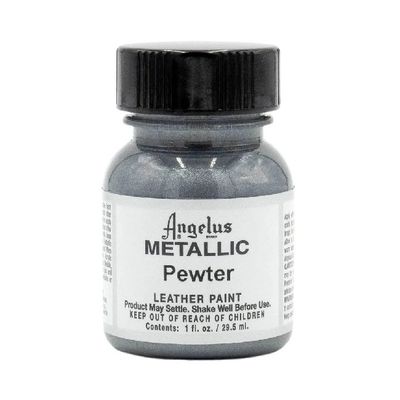 Angelus Acrylic Leather Paint Metallic Pewter 1oz