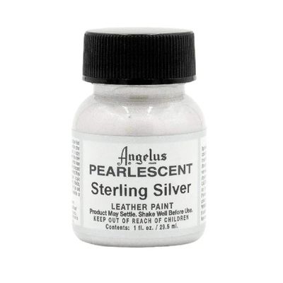 Angelus Acrylic Leather Paint Pearlescent Sterling Silver 1oz