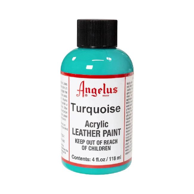 Angelus Acrylic Leather Paint Turquoise 4oz
