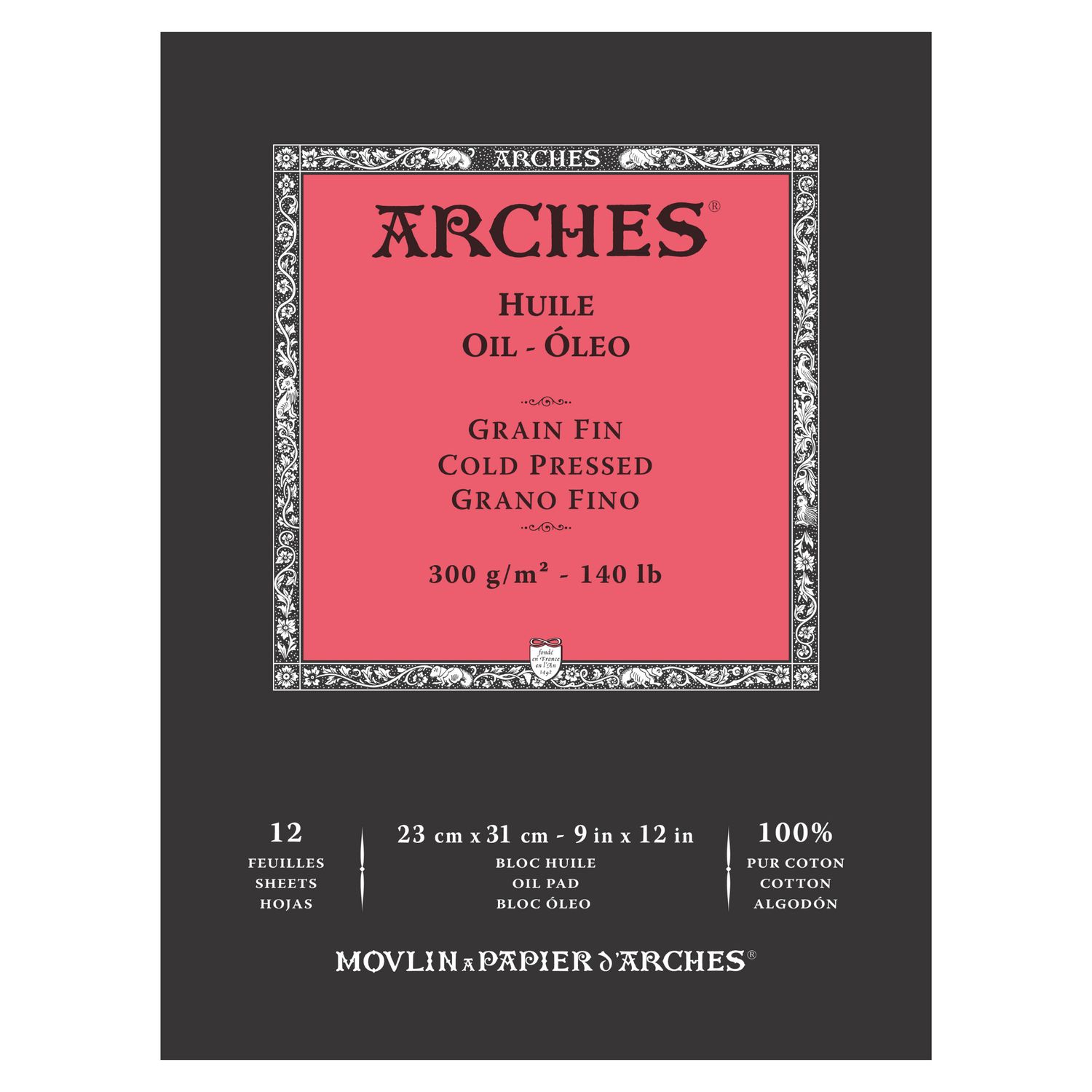 Arches Oil Pad 9" x 12" Cold Press 140lb