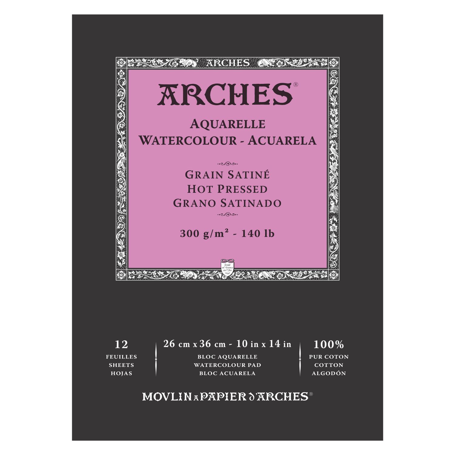 Arches Watercolour Block HP 10"x14" 140lb Pad