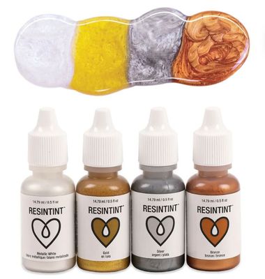 Art Resin Resin Tint Set Metallic 4 colours  **ND**
