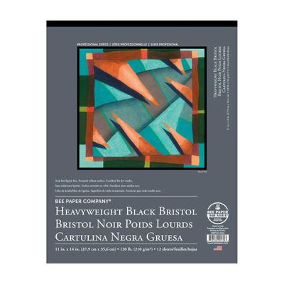Bee Paper Heavyweight Black Bristol 130lb 11"x14"