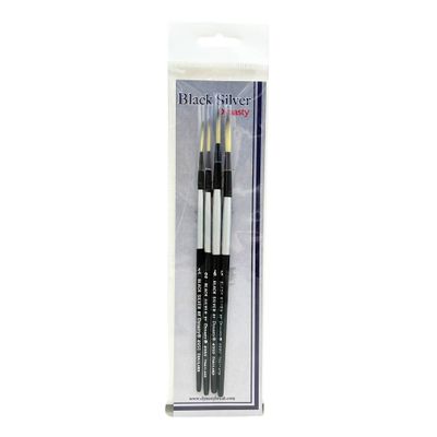 Black Silver Brush Set SH-4
