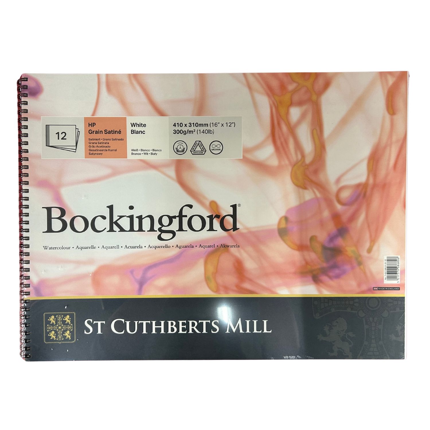 Bockingford Coiled Watercolour Pad 16"x12" H.P. 140lb *SO*