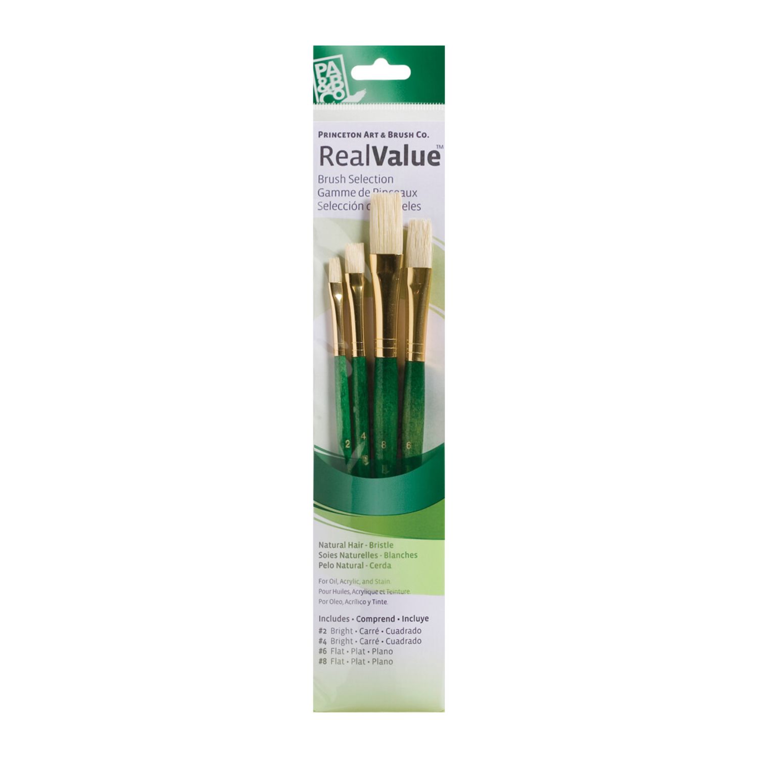 Brush Set 9112 Real Value Series - Bristle Set of 4 brushes