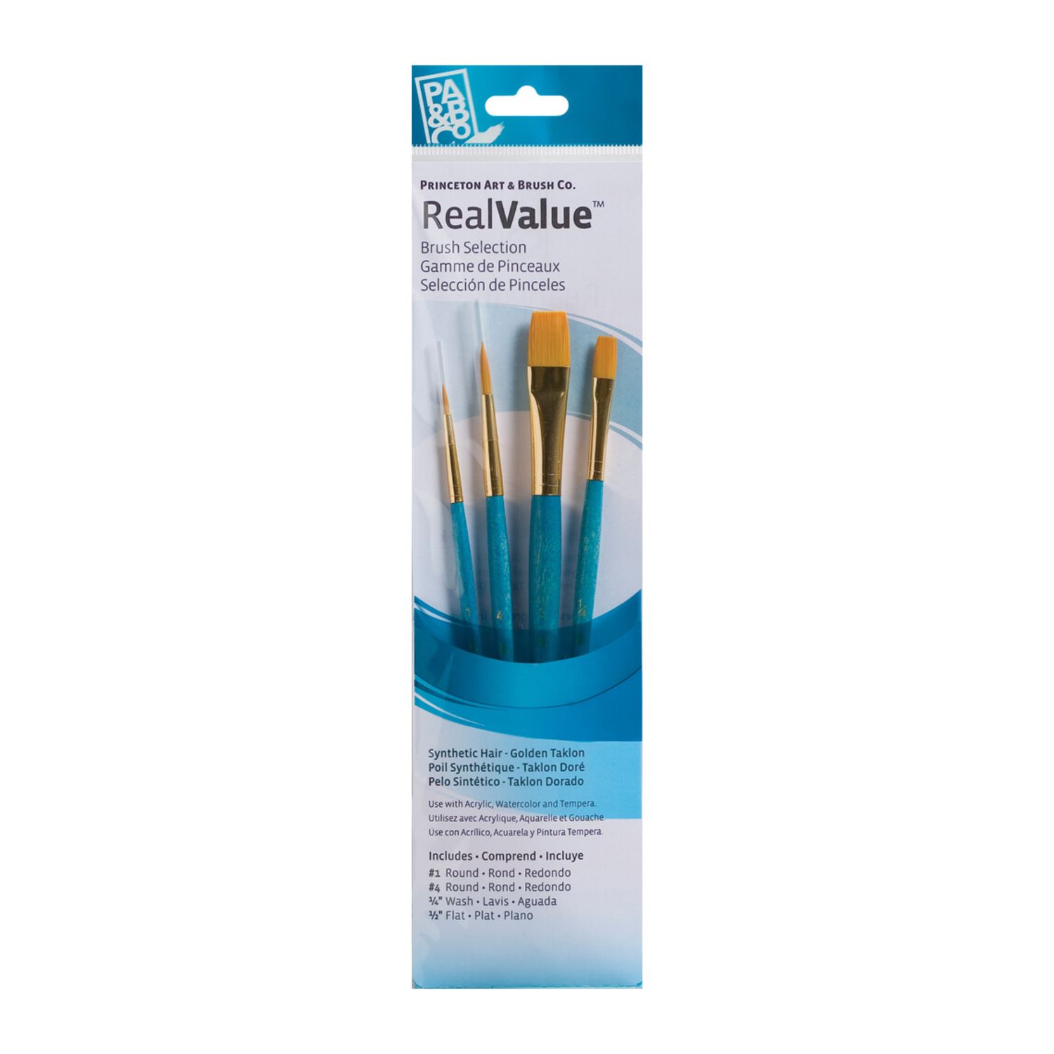 Brush Set 9171 Real Value Series - Golden Taklon Set of 4 brushes