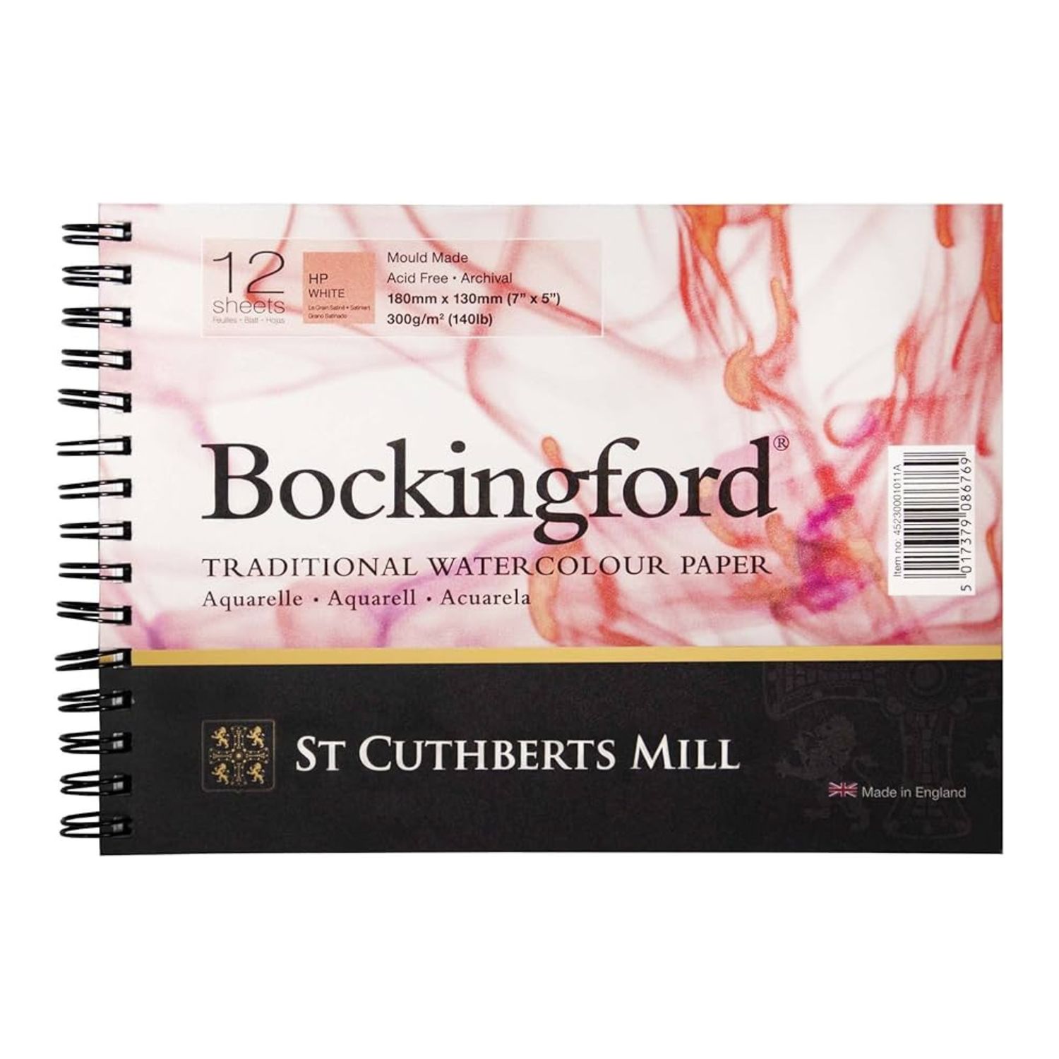 Bockingford Coiled Watercolour Pad 5"x7" H.P. 140lb *SO*
