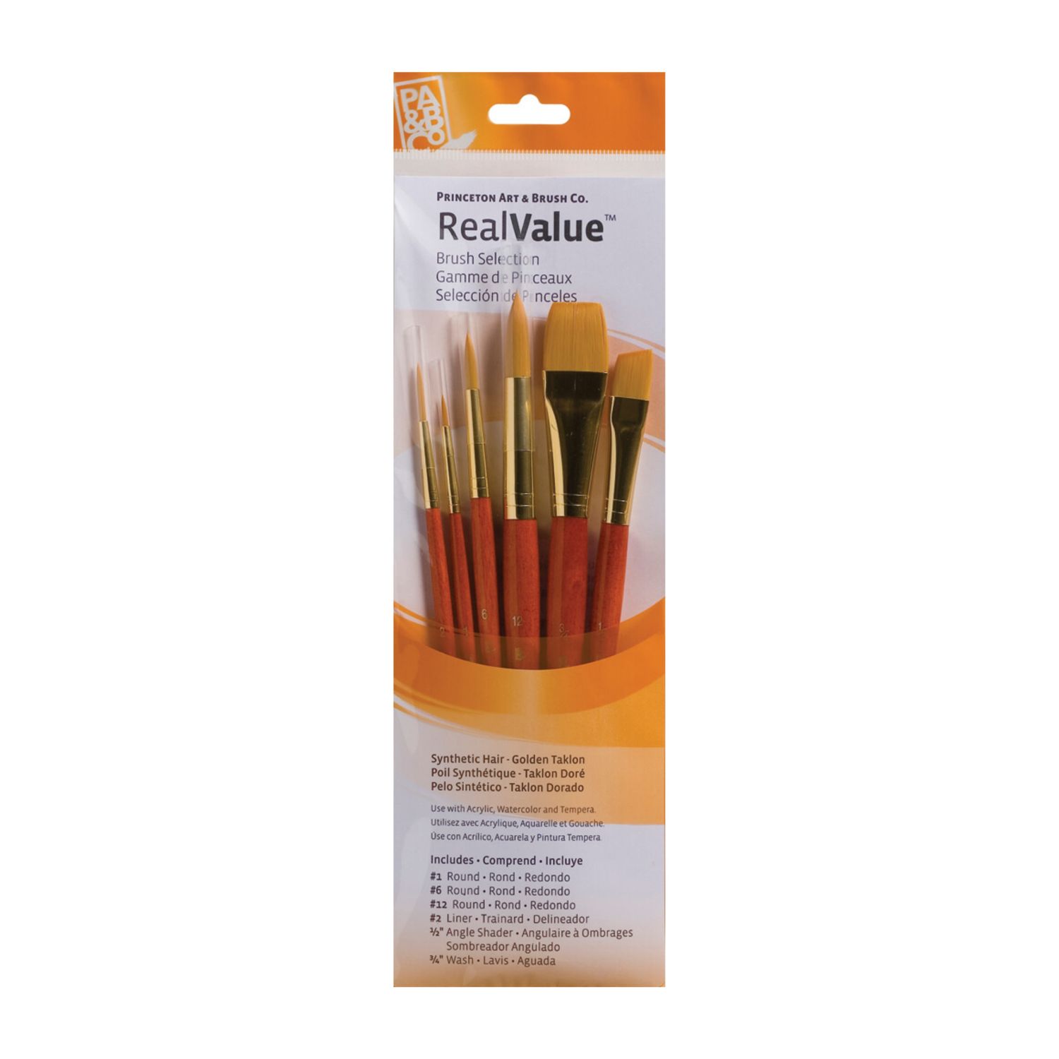 Brush Set 9153 Real Value Series - Golden Taklon Set of 6 brushes