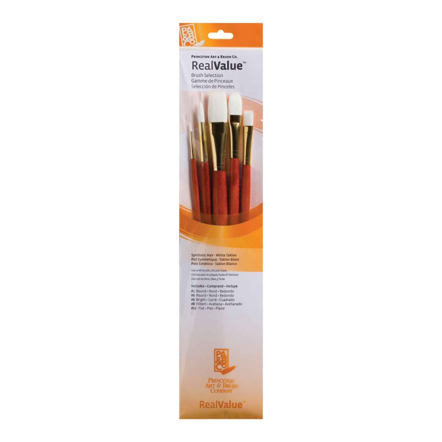 Brush Set 9155 Real Value Series - White Taklon Set of 5 brushes - LH