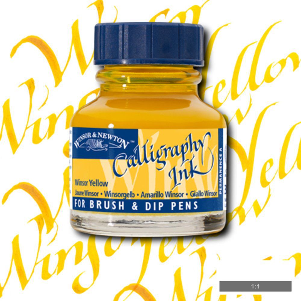 Calligraphy Ink Winsor Yellow 30ml
