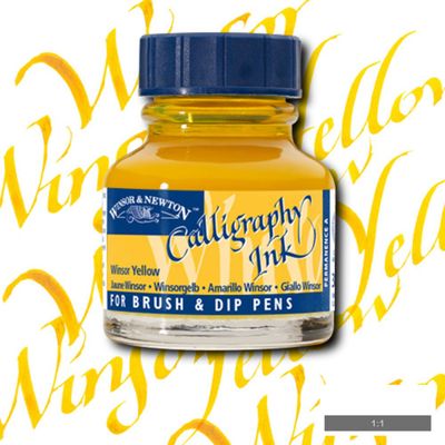 Calligraphy Ink Winsor Yellow 30ml