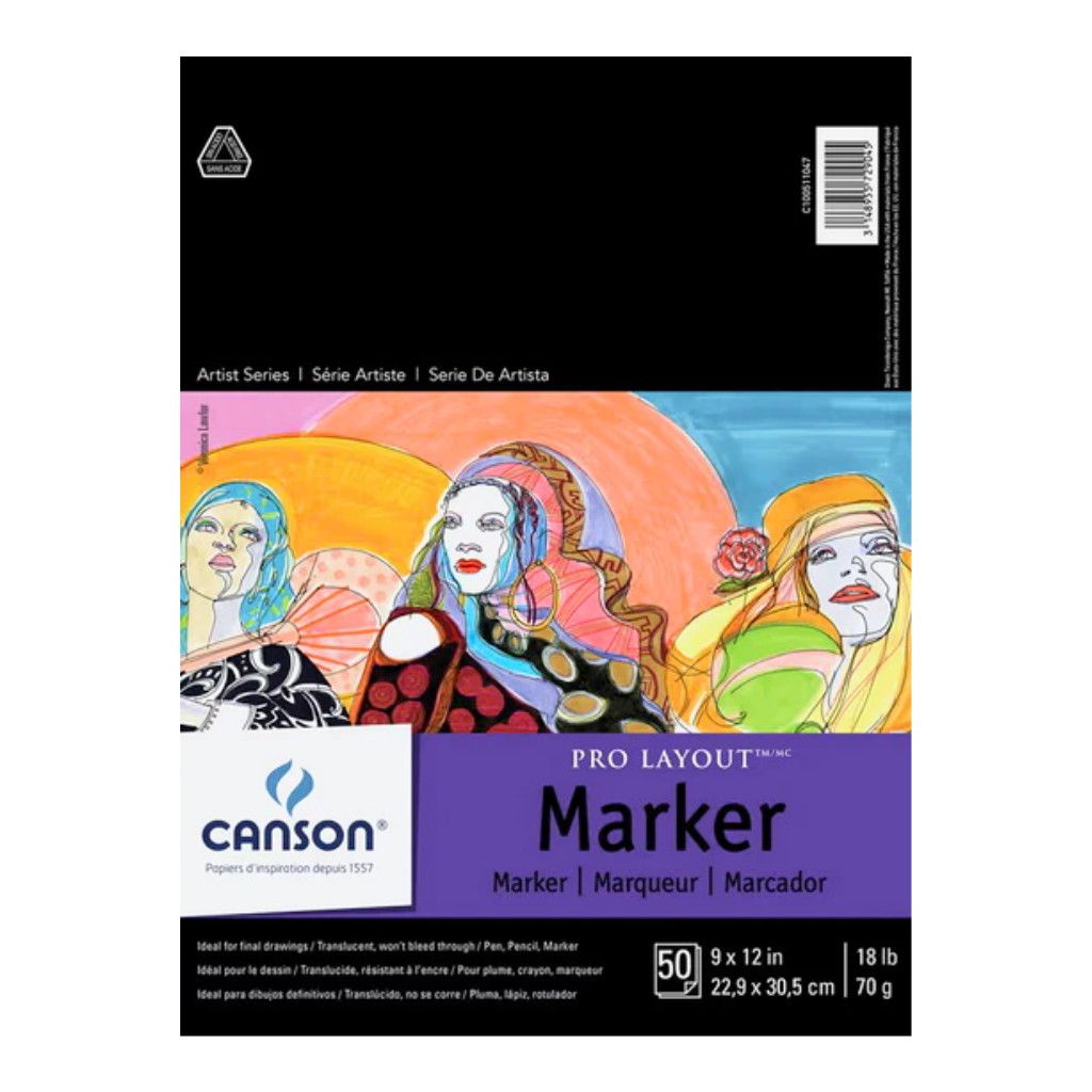 Canson Pro Layout Marker Pad 9x12 18lb