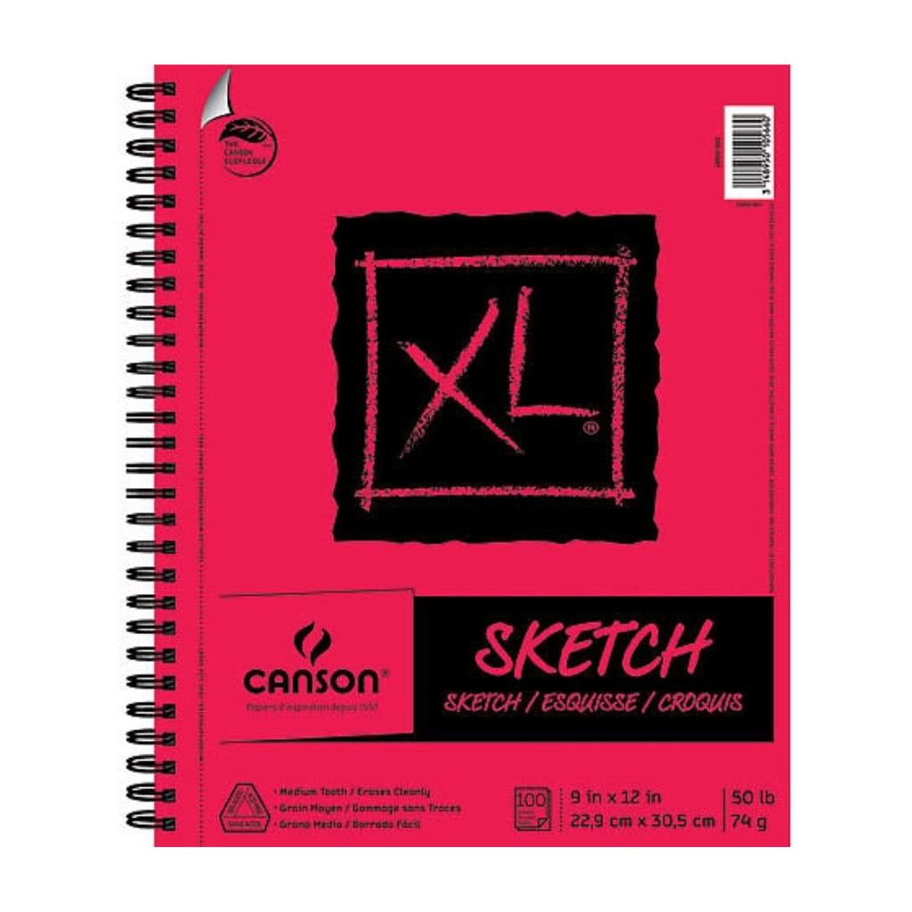 Canson XL Sketch Side Coil 9x12 50lb