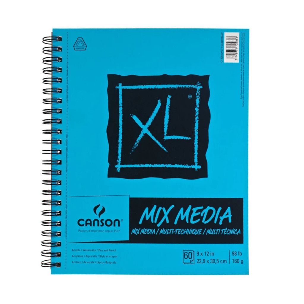 Canson XL Mix Media Coil 7x10 98lb 60shts
