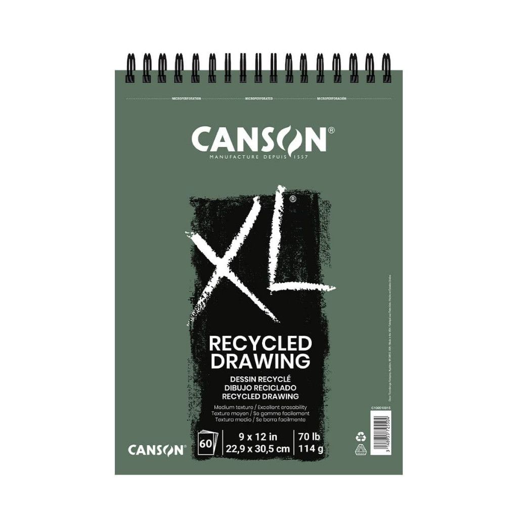 Canson XL Recycled Drawing coil 9x12 70lb **SO**