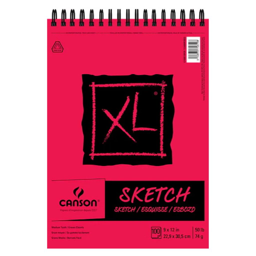 Canson XL Sketch Top Coil 9x12 50lb