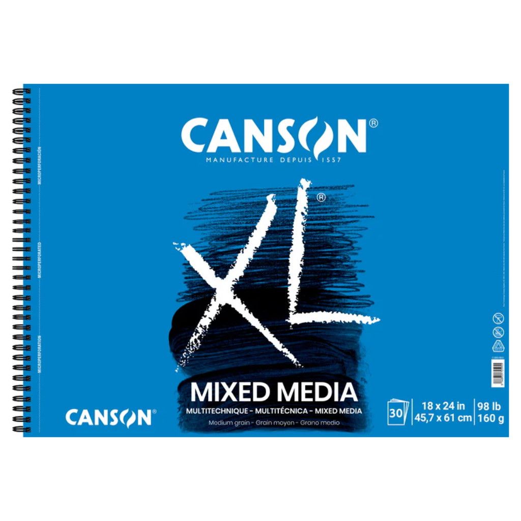 Canson XL Mix Media Coil 18x24 98lb