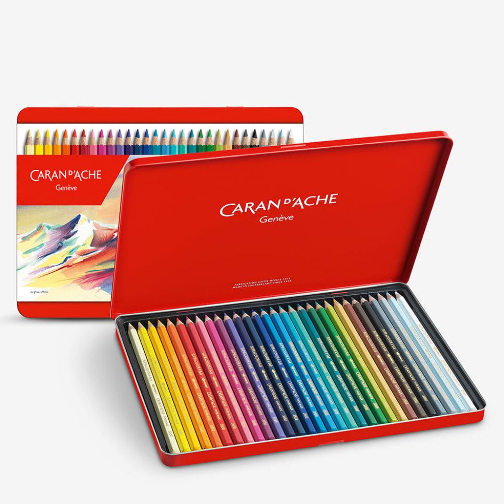 Caran D'Ache Supracolor Soft Water Soluble Coloured Pencil Set of 30 Colours **ND**