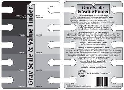 Color Wheel Gray Scale &amp; Value Finder *ND*