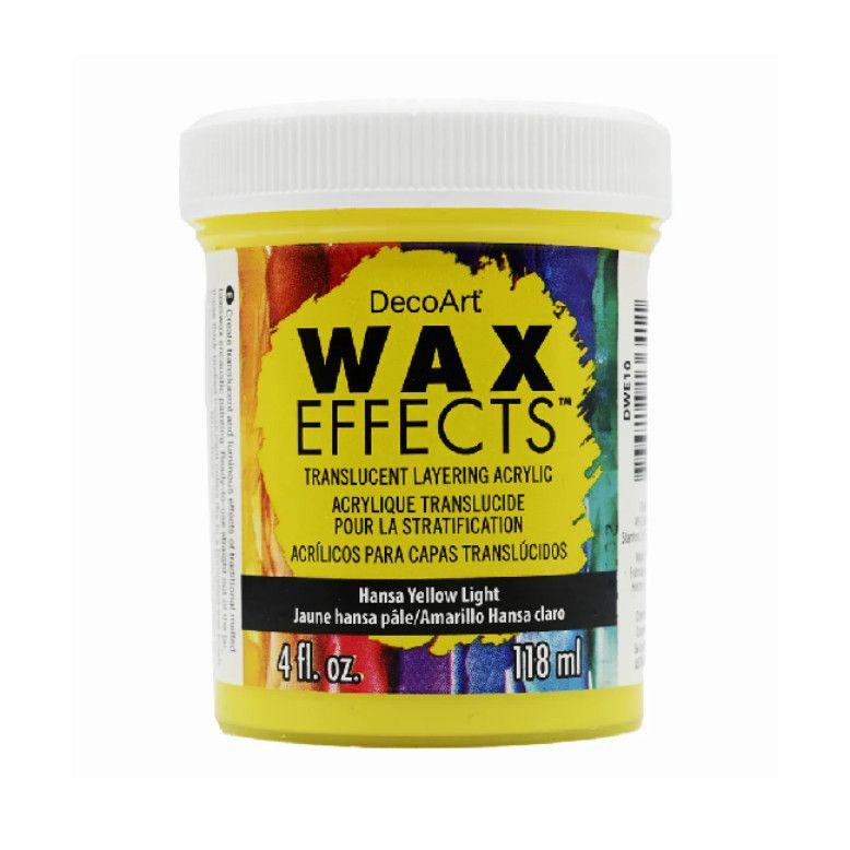 DecoArt WaxEffects Acrylic 4oz Jar Hansa Yellow Light *ND*