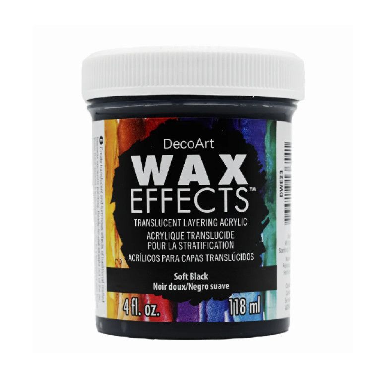 DecoArt WaxEffects Acrylic 4oz Jar Soft Black *ND*
