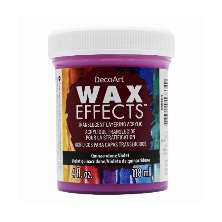 DecoArt WaxEffects Acrylic 4oz Jar Quinacridone Magenta *ND*