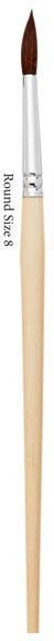 Dynasty Brush Faux Camel Round size 8 **ND**