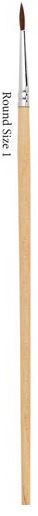 Dynasty Brush Faux Camel Round size 1 **ND**
