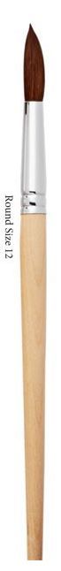 Dynasty Brush Faux Camel Round size 12 **ND**