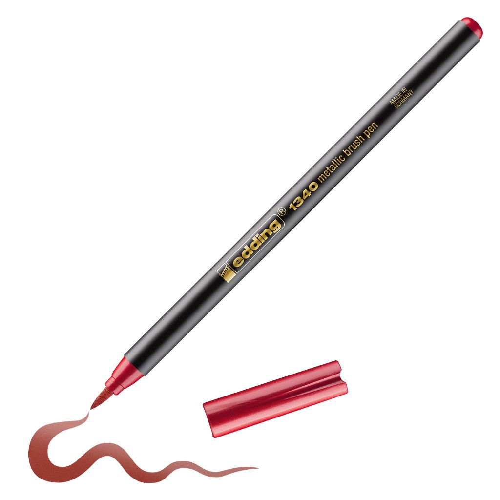 Edding 1340 Metallic Brush Pen Red