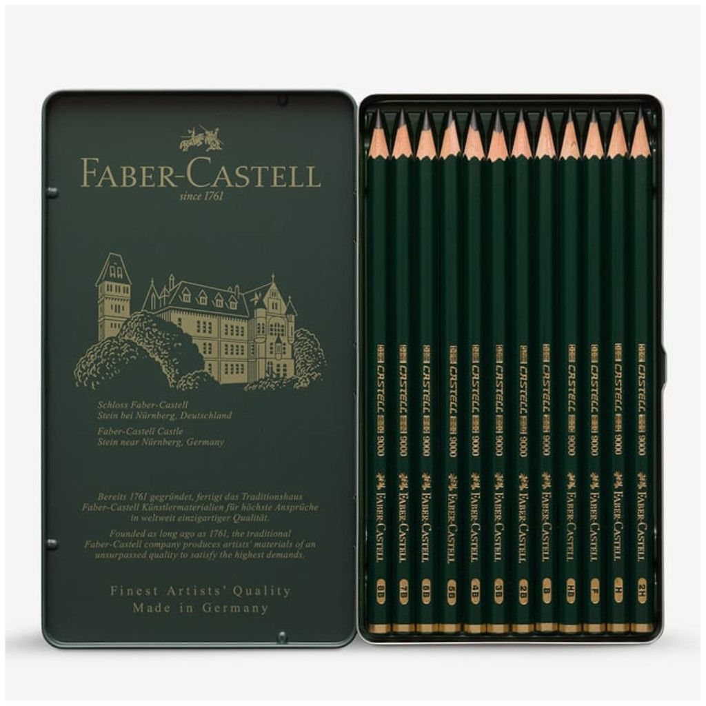 Faber Castell Drawing Pencil 9000 Set of 12 8B to 2H