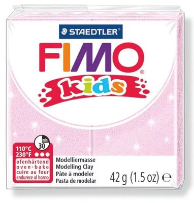 Fimo Kids Modelling Clay 42g Glitter Pearl Rose_DISC