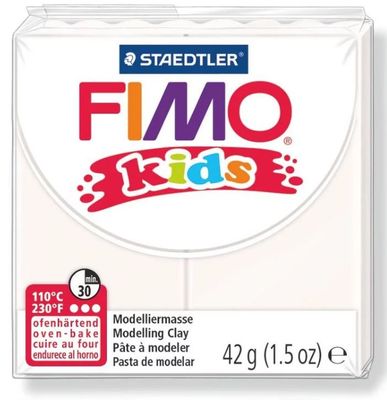 Fimo Kids Modelling Clay 42g Glitter White_DISC